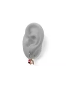 Pendientes Rubí Oro rosa antiguo original de 14k Vintage vec142r